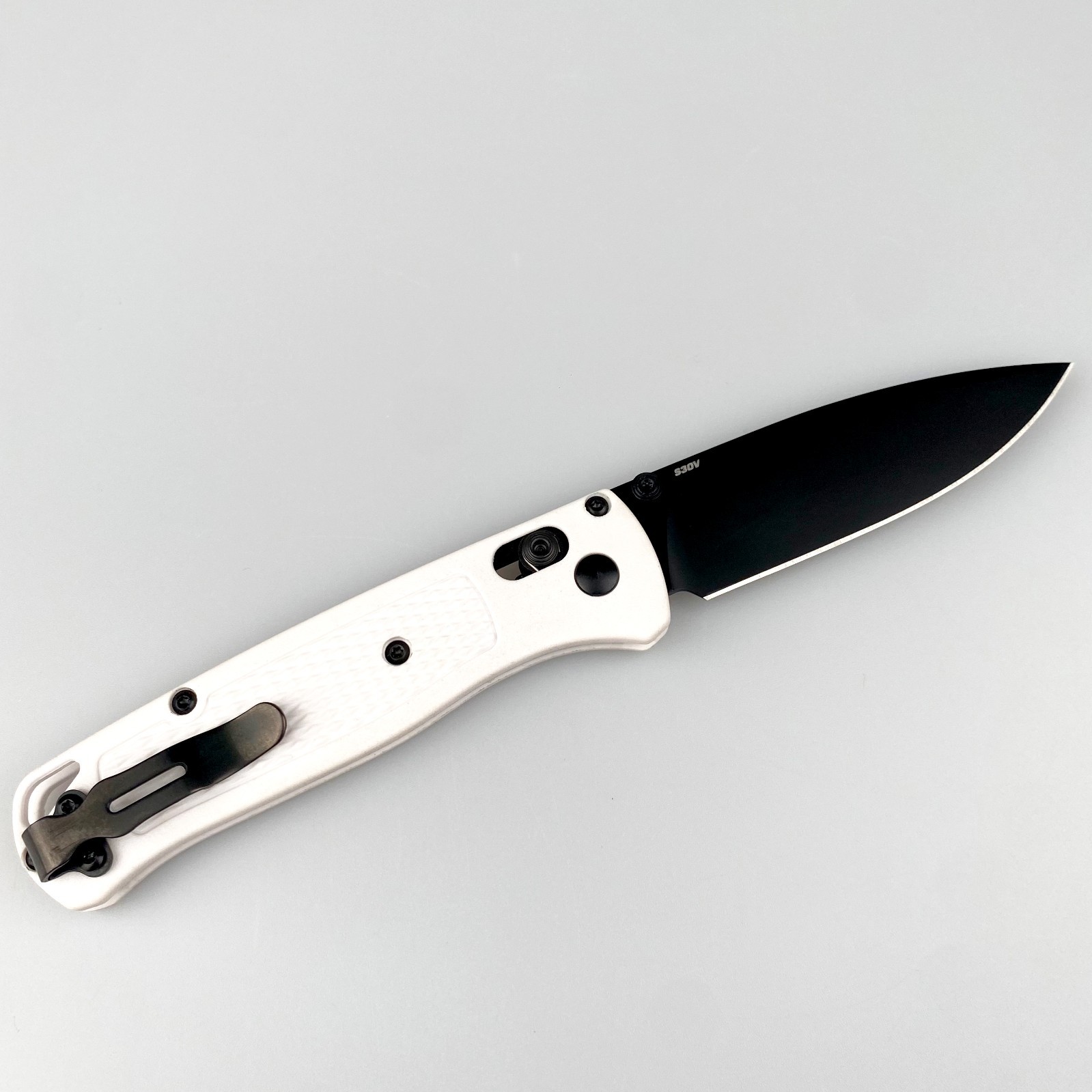 Benchmade 535-Custom Bugout Knife White Grivory Handle S30V Folding Knife