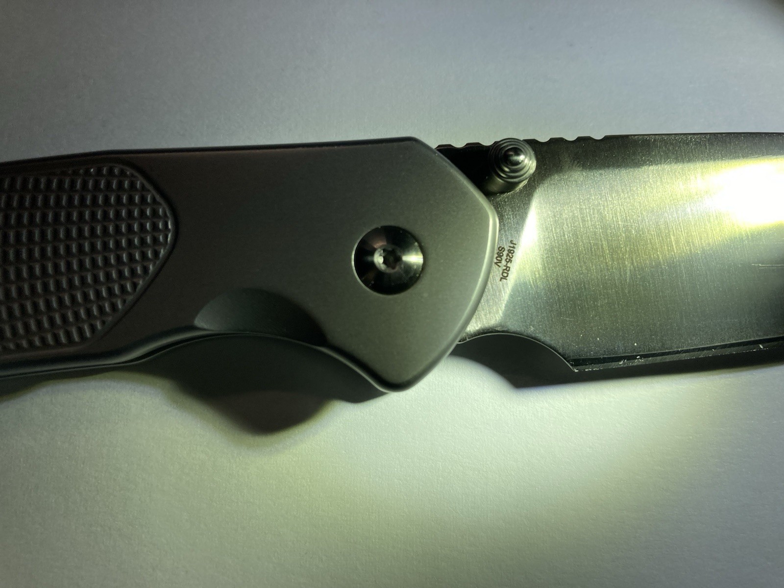 NEW IN BOX CJRB Pyrite Knife 3.1″ S90V Steel Blade button lock foldin drop point
