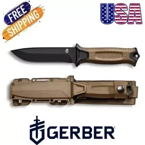 Gerber StrongArm Fixed Blade Knife Plain Edge – Coyote Brown – NEW(FreeShipping)