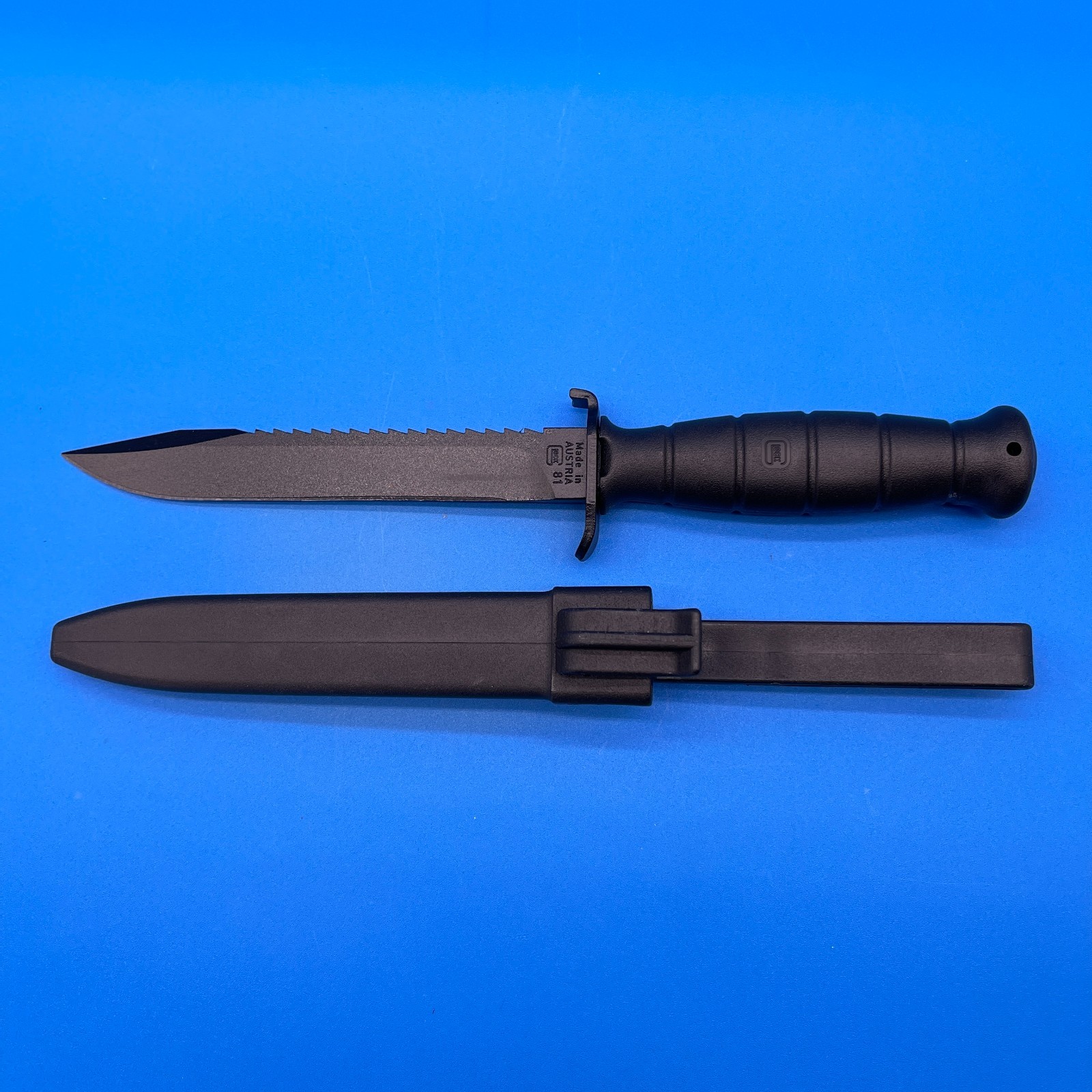 Glock Field Knife 6.5″ Fixed Blade Root Saw Black Steel Plain Edge – KB17281