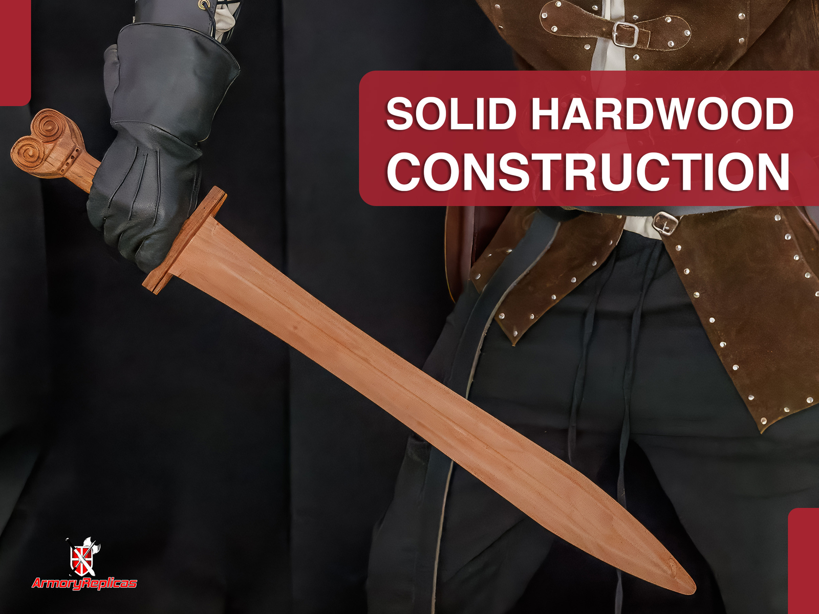 Full Tang Custom handmade sword Spartan Greek Hardwood Blade Cosplay Ready