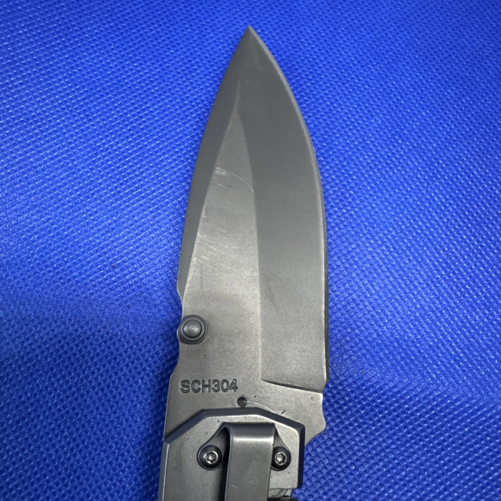 SCHRADE SCH304M GRAY STAINLESS STEEL MANUAL DROP POINT FOLDING POCKET KNIFE
