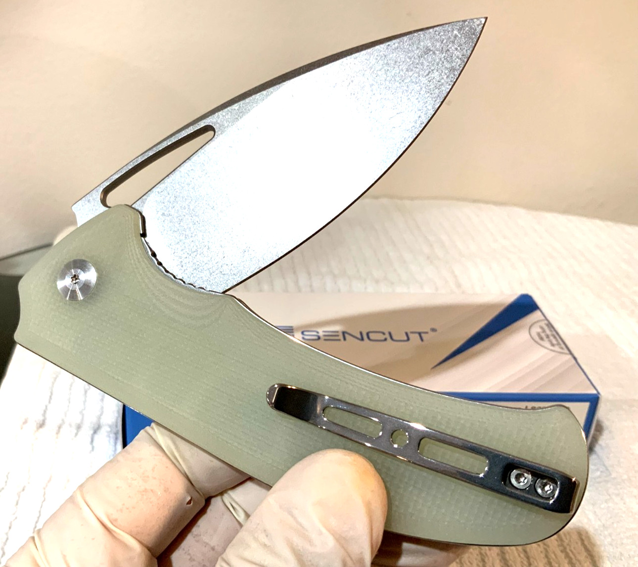 *PHAT BLADE* JADE (Sencut) Phantara 9Cr18MoV *BIG* Blade ~ Protection Knife