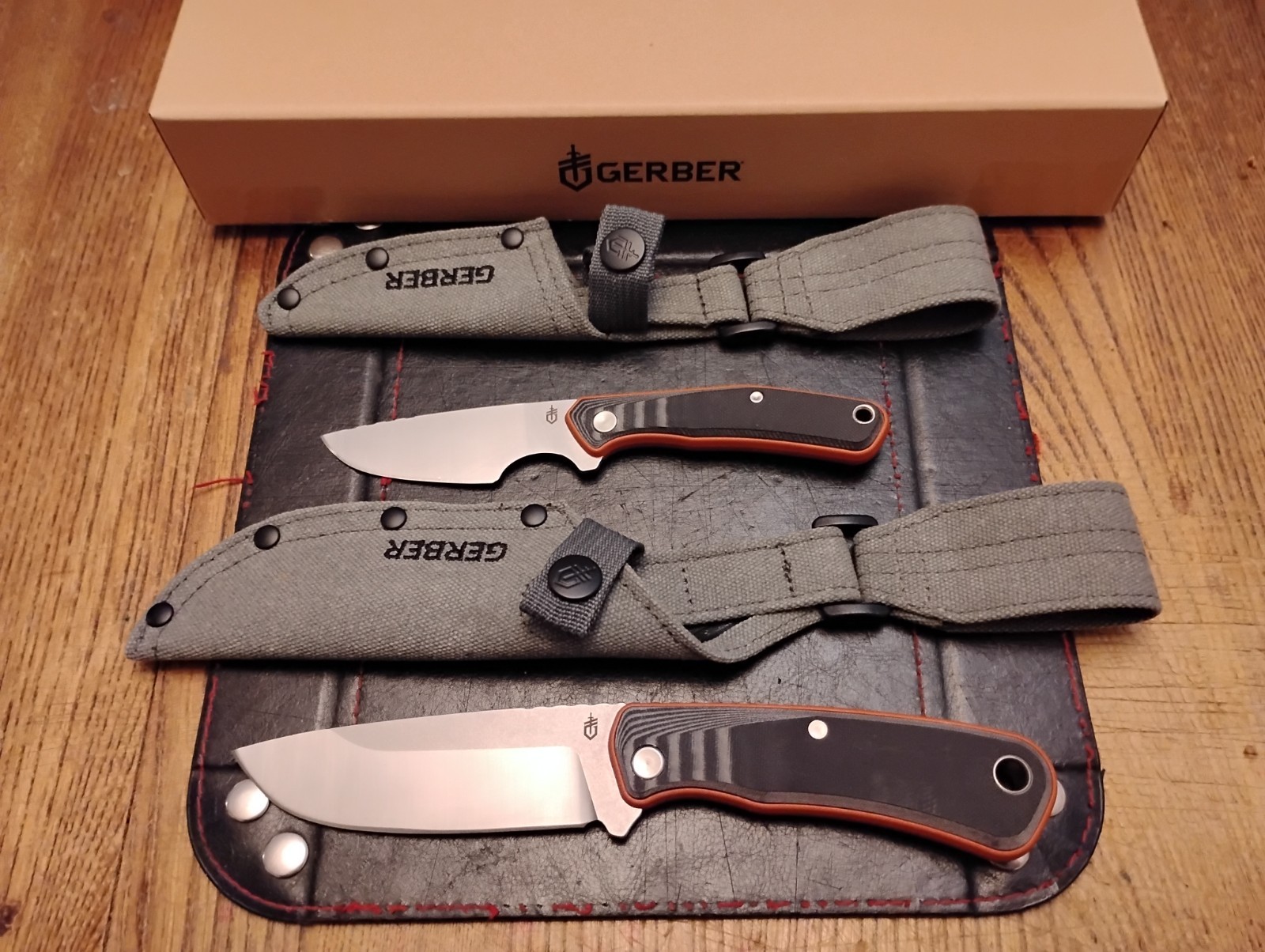 GERBER Downwind Hunter Combo Drop Point & Caper Knives 7CR17Mov SS Blades
