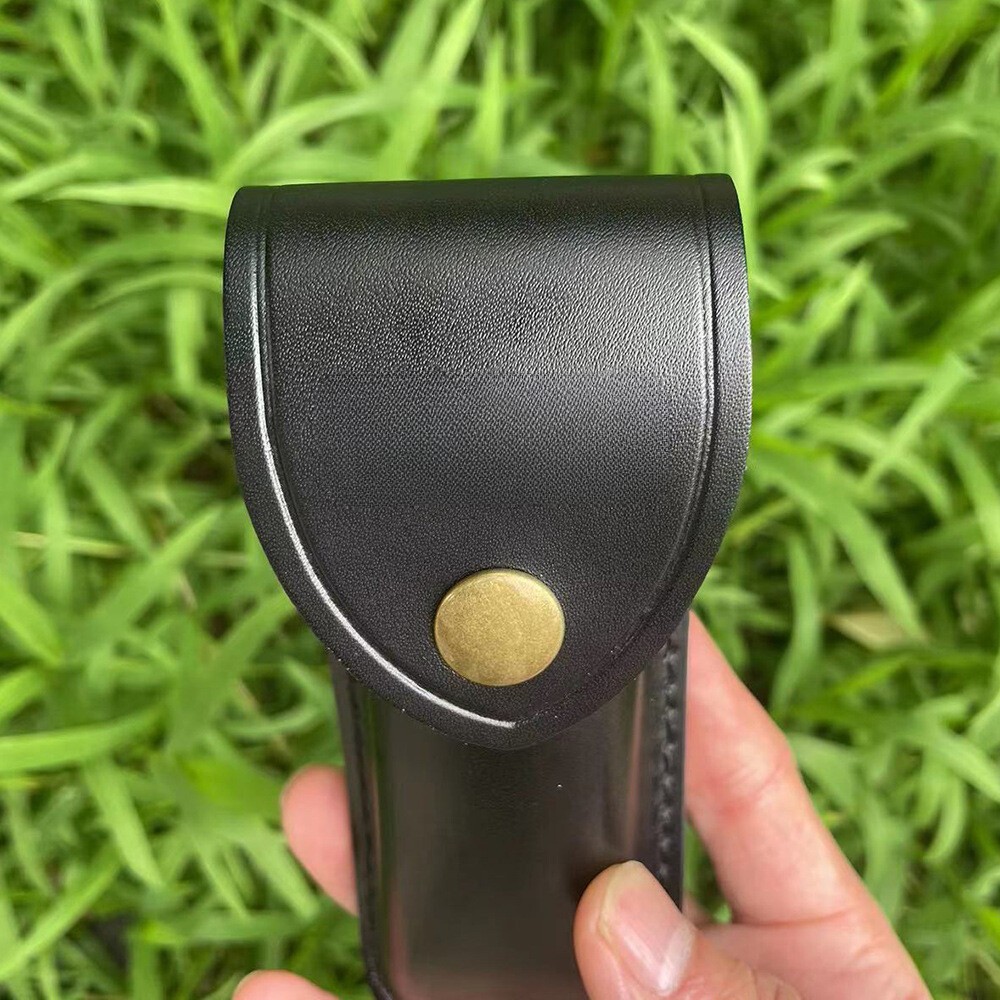 5″ Vintage Black Leather Sheath Pouch for 110 Pocket Folding Knife