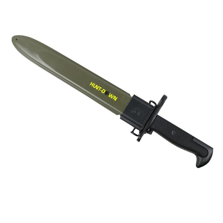 14″ Black M1 1943 OL US Rifle Bayonet Military Hunting Knife with Green Sheath
