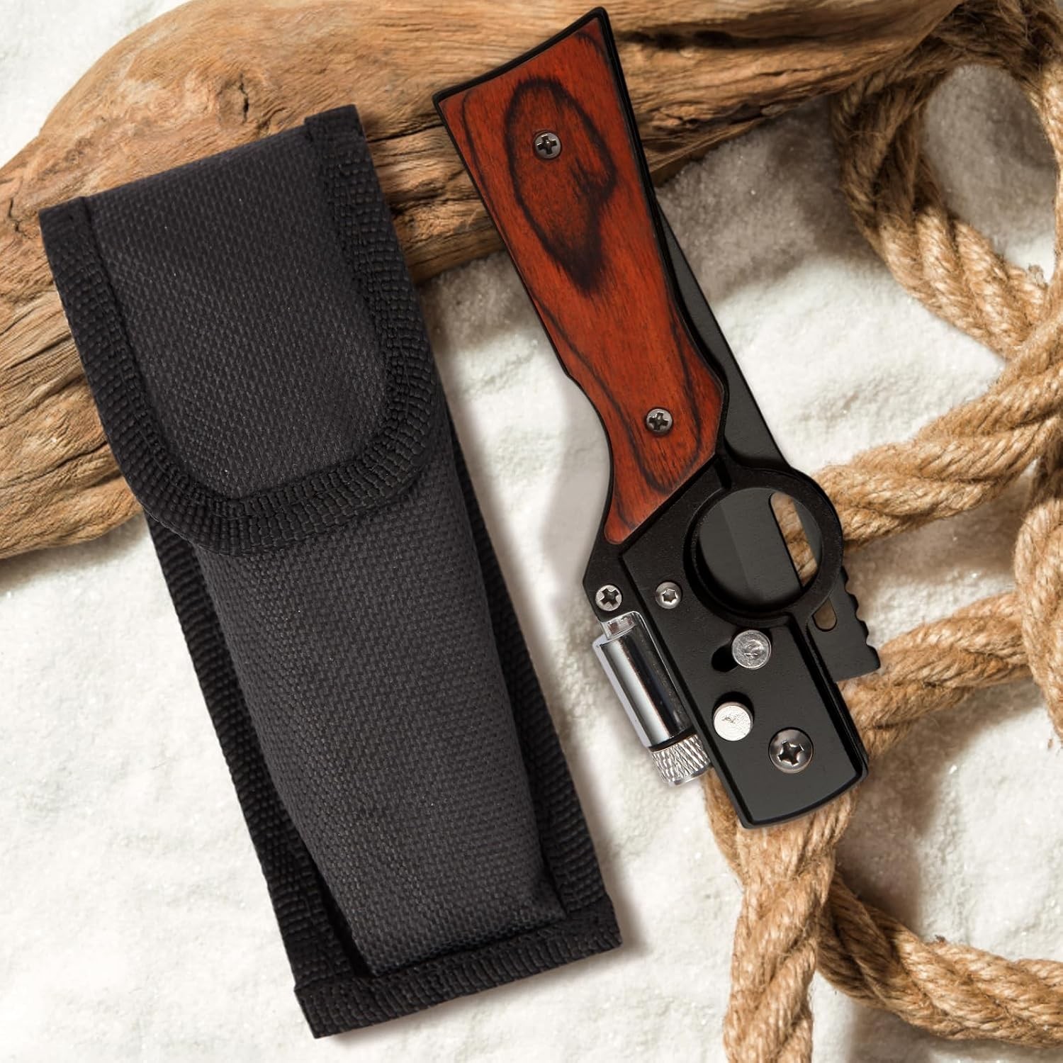 Assisted Blade Knives Pocket Tactical Folding Blade Knife Survival Hunting LED