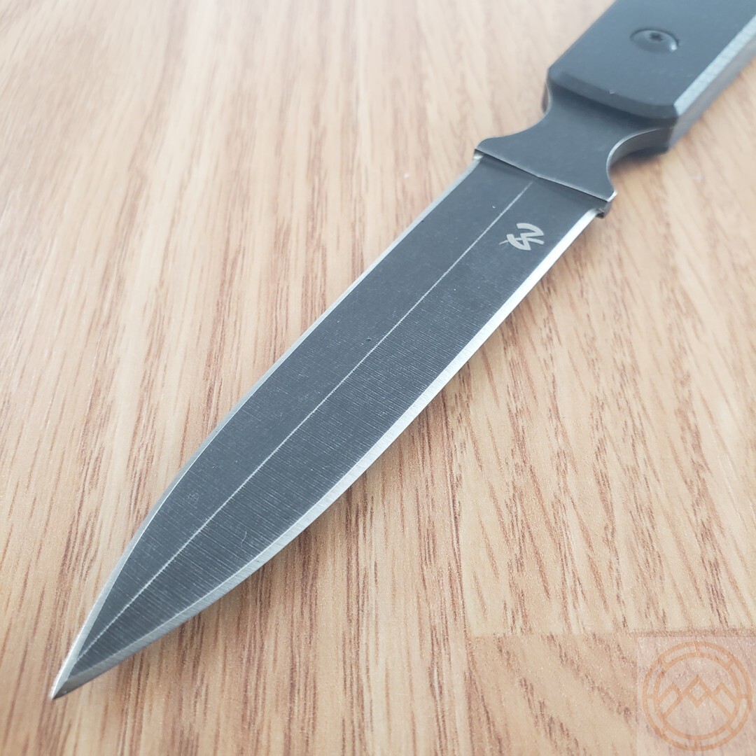 Fred Perrin La Dague Fixed Knife 3″ Double Edge 440C Steel Blade Micarta Handle