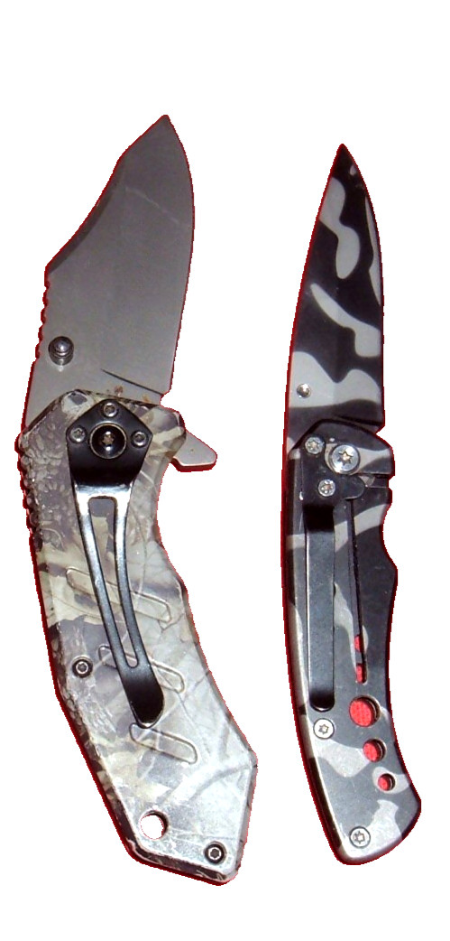 (2) Nice Camo Liner-Lock Folding Clip Knives, China ZE-3