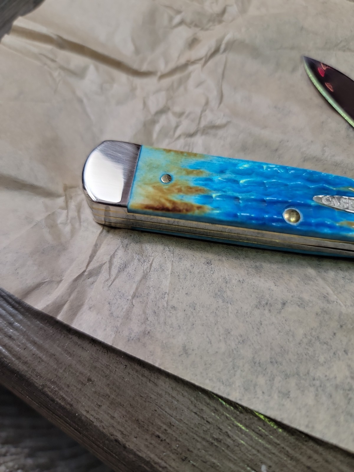 2024 Case XX Sea dragon Bone Razor 62005RAZ Corn Cob Burnt Caribbean Blue 25210