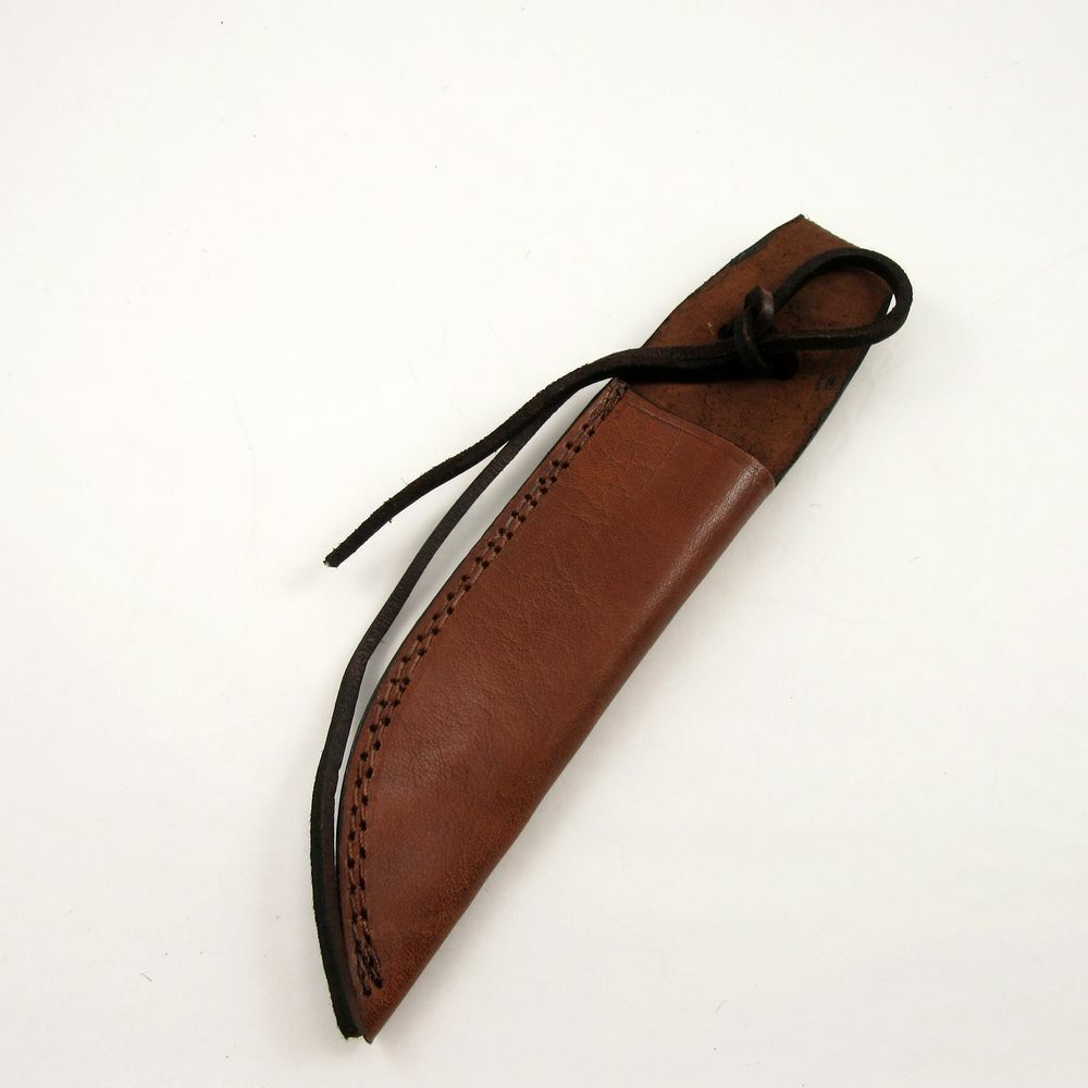 Knife Sheath Leather Belt Fixed-Blade Brown 10″ – Fits Blade up to 5.5″ x 1.25″