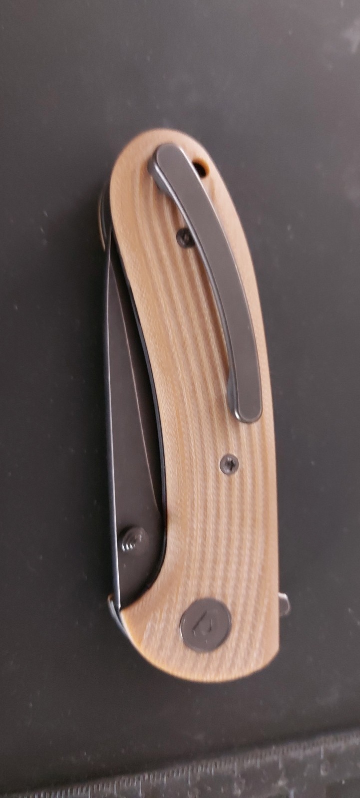 DROP MASSDROP X ERIC OCHS LYNX TITANIUM LINER LOCK KNIFE BROWN G-10 RWL34
