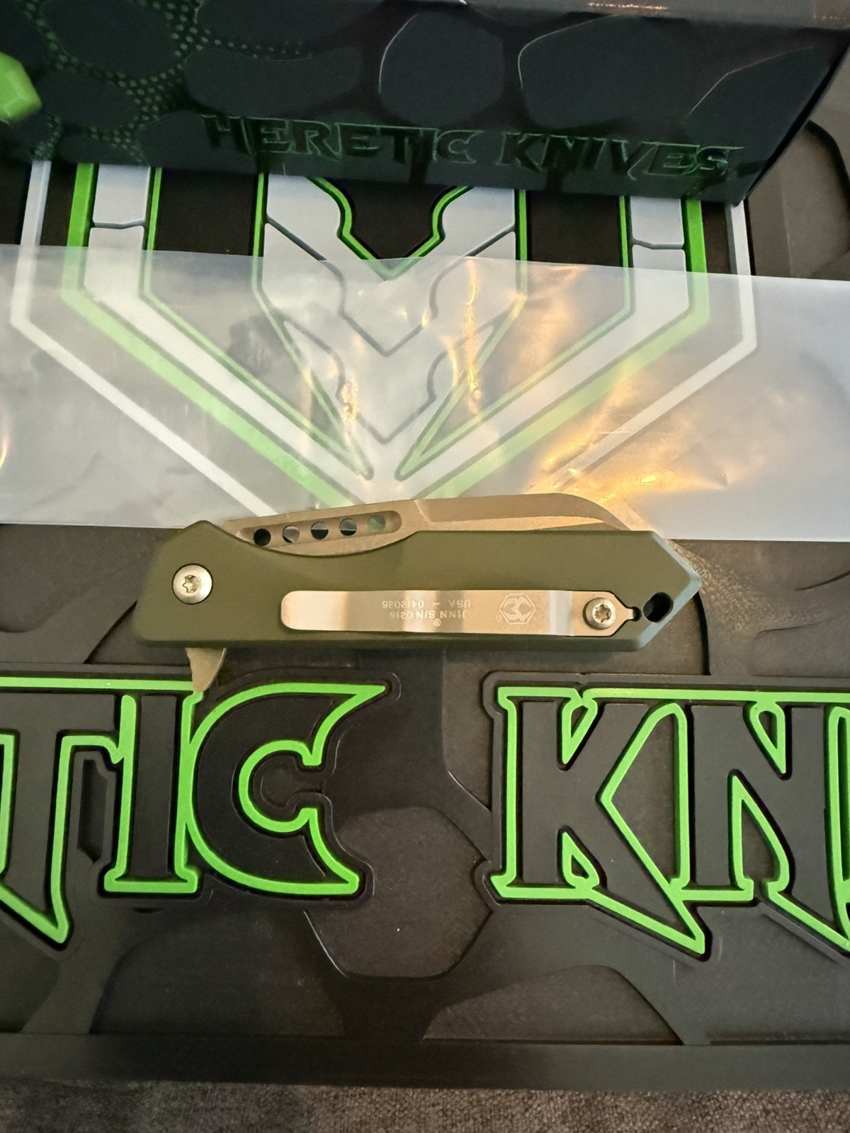 Heretic Jinn Manual – Green Aluminum Bronze Magnacut NIB!!!