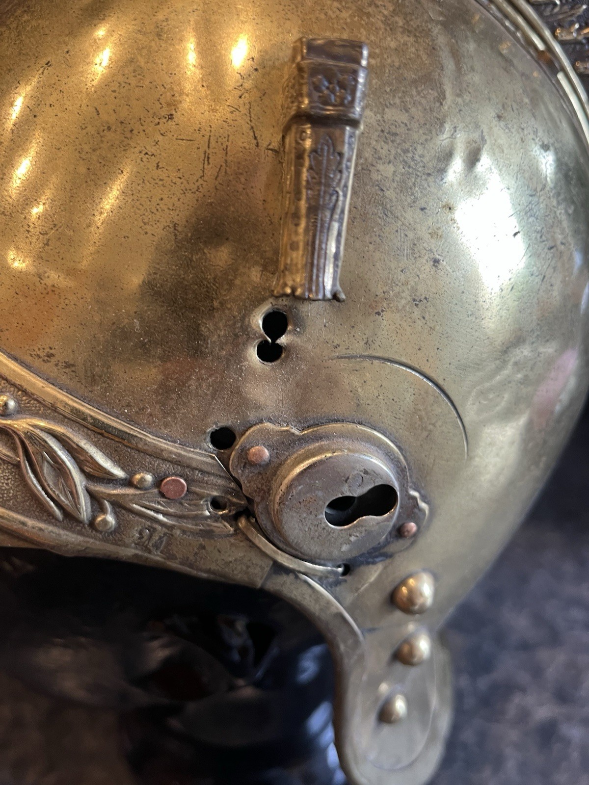 French Cuirassier Helmet Model 1874? Gendarmerie? 1825 Transformed Fire Brigade?