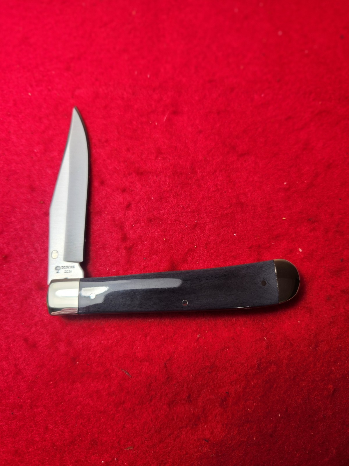Moore Maker (Germany) 5102 LLG Liner Lock Knife Smooth Gray Bone Handles 2024