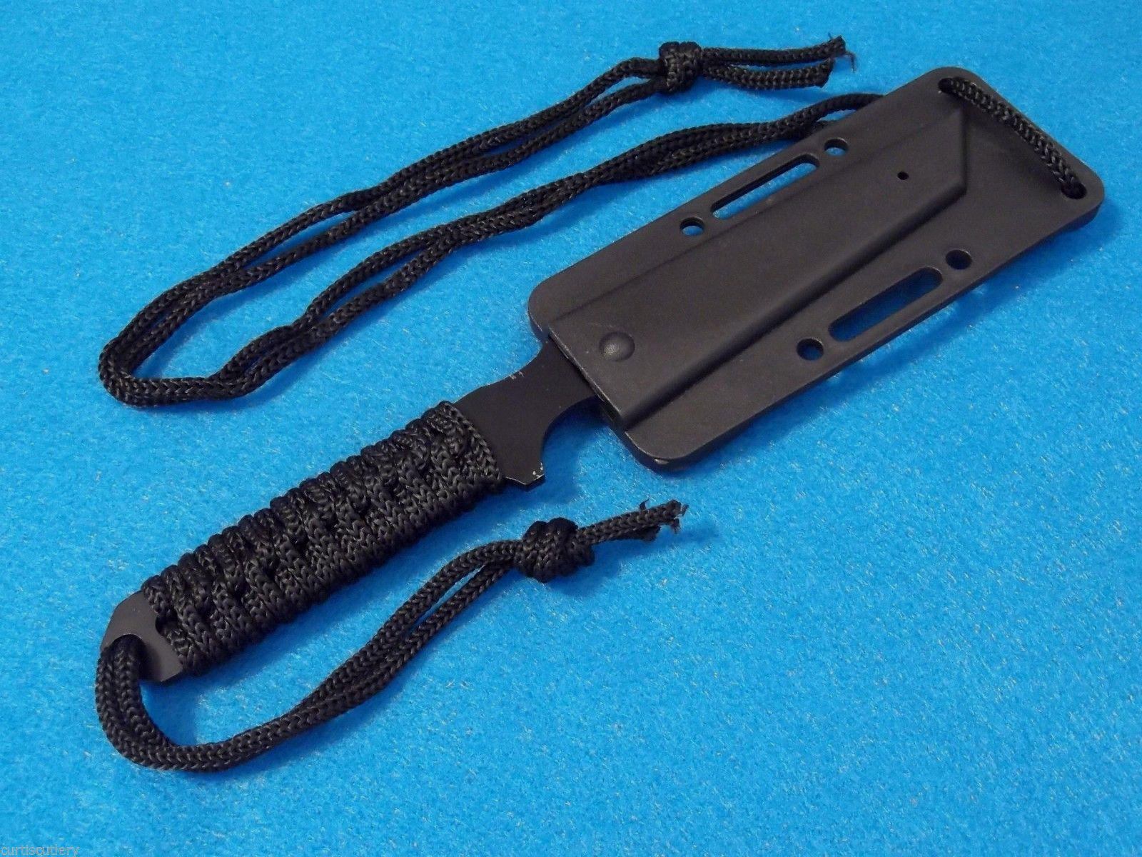 SLICK SNIPER I 210992 Black Tanto fixed blade Belt, Boot, Neck knife 8″ overall