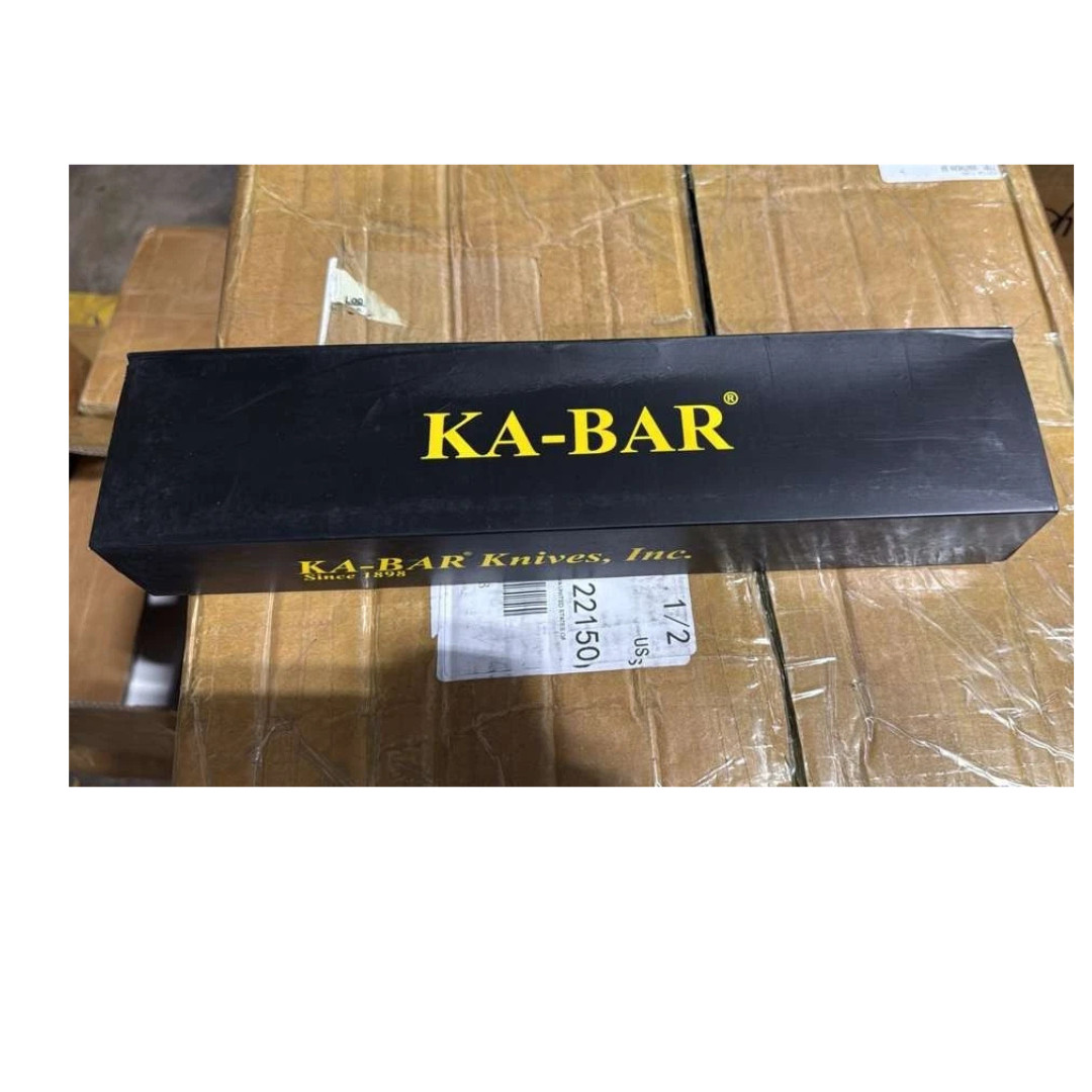 KA-BAR USMC Fighting Utility Knife Leather Handle Fixed Blade Outdoor Sheath New