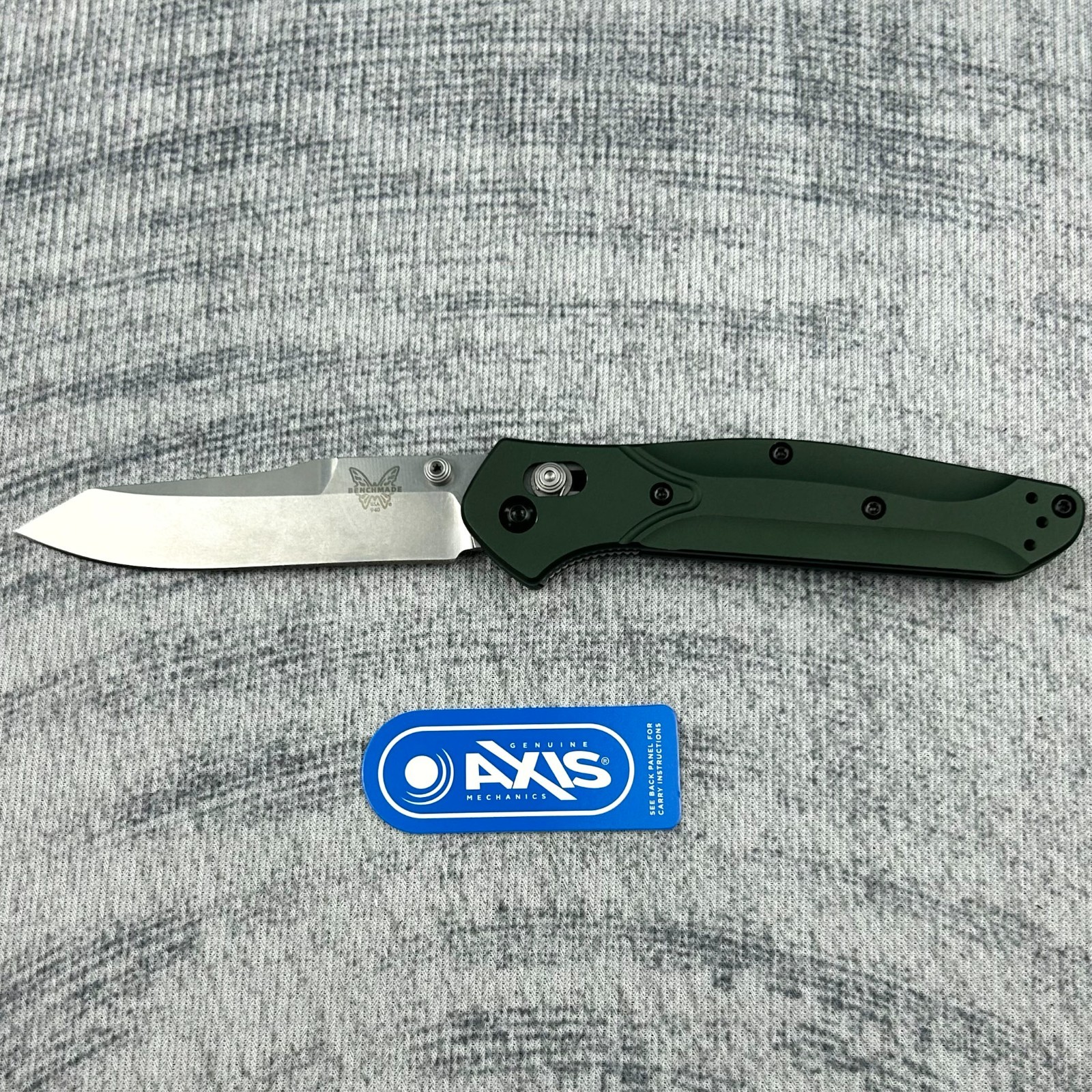 Benchmade Osborne/940 CPM-S30V Stainless Steel 3.4″Aluminum/Green Folding Knife