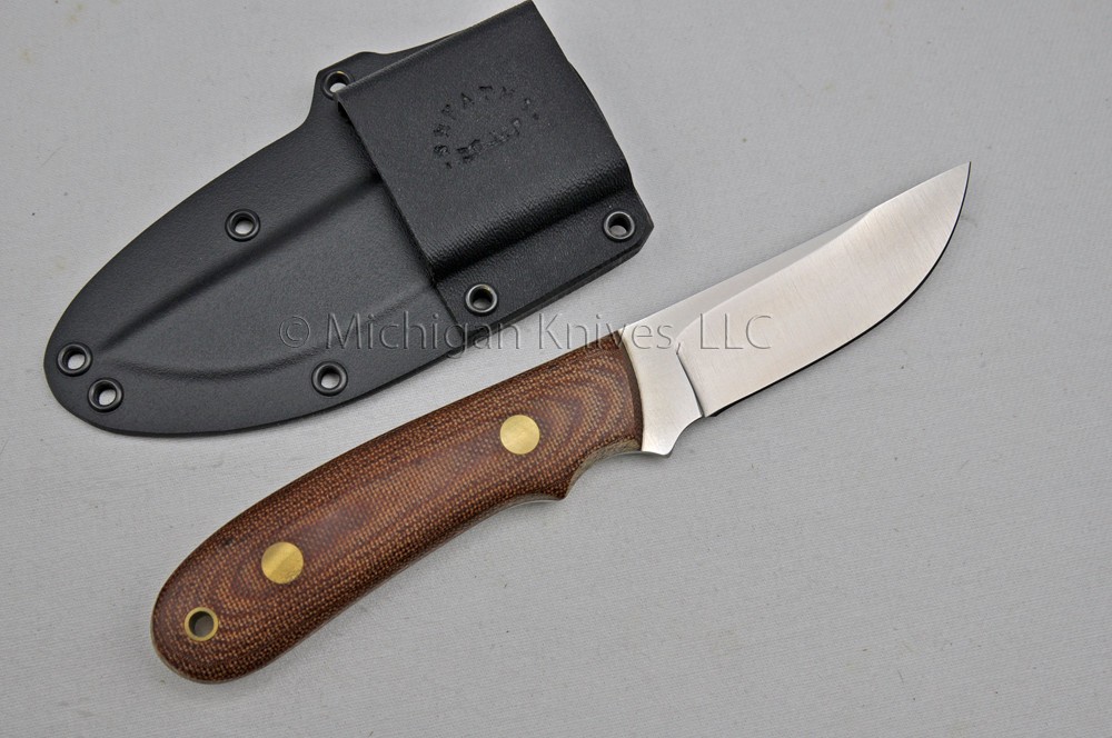 Bob Dozier / Dan Crotts Custom Knife – Straight Hunter – Natural Micarta & D2