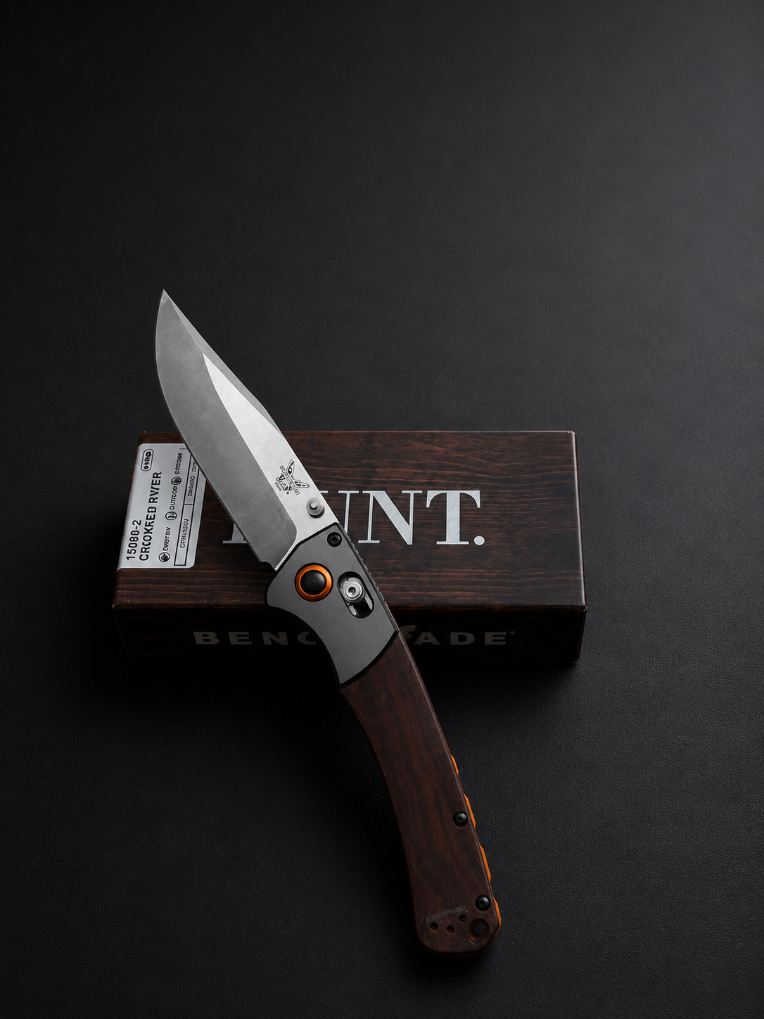 NEW 15080-2 Crooked River S30V Clip Point Wood Handle Pocket Knife Free shipping