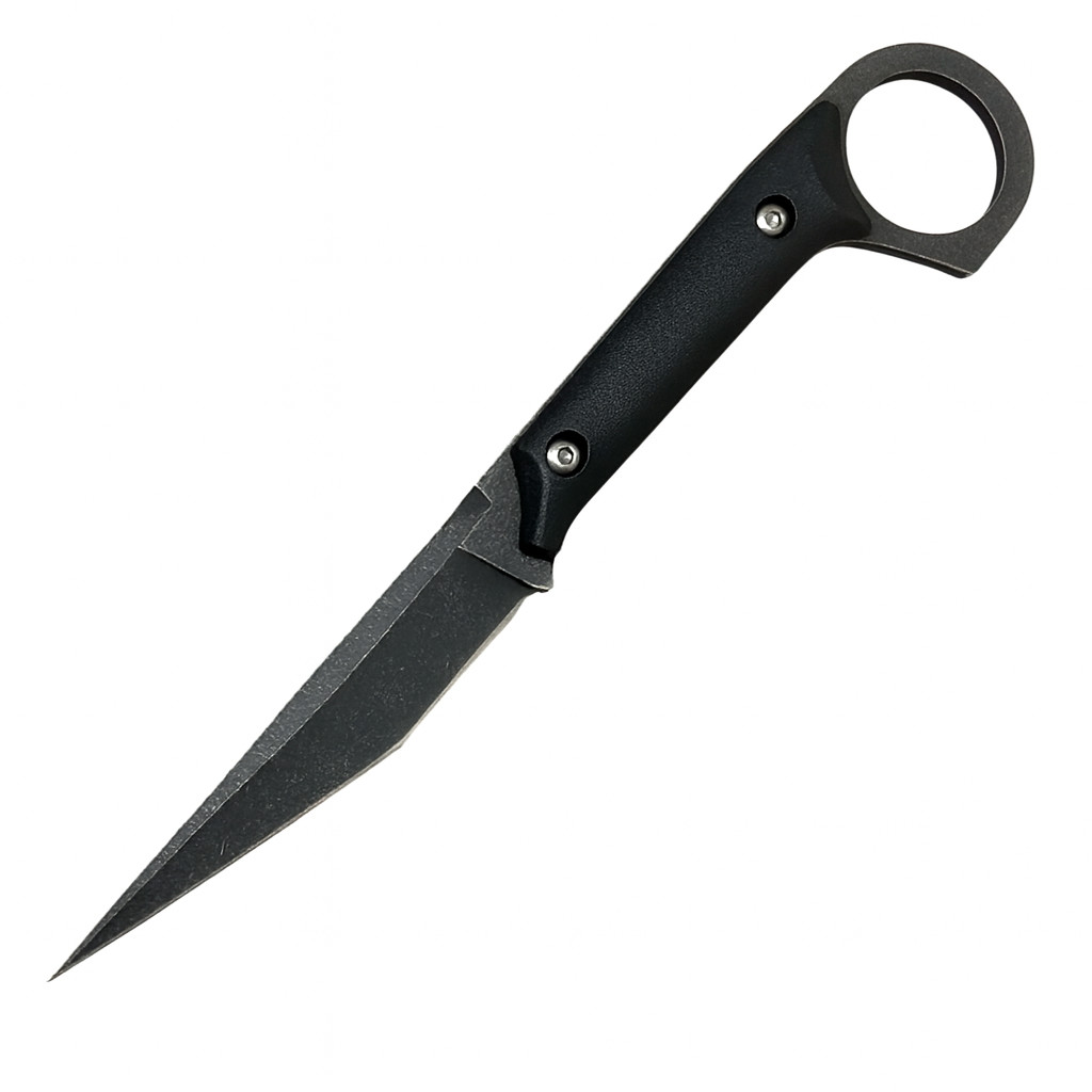 ELITEDGE Fixed Blade TACTICAL DAGGER Black EDC Boot / Belt Knife & Kydex Sheath