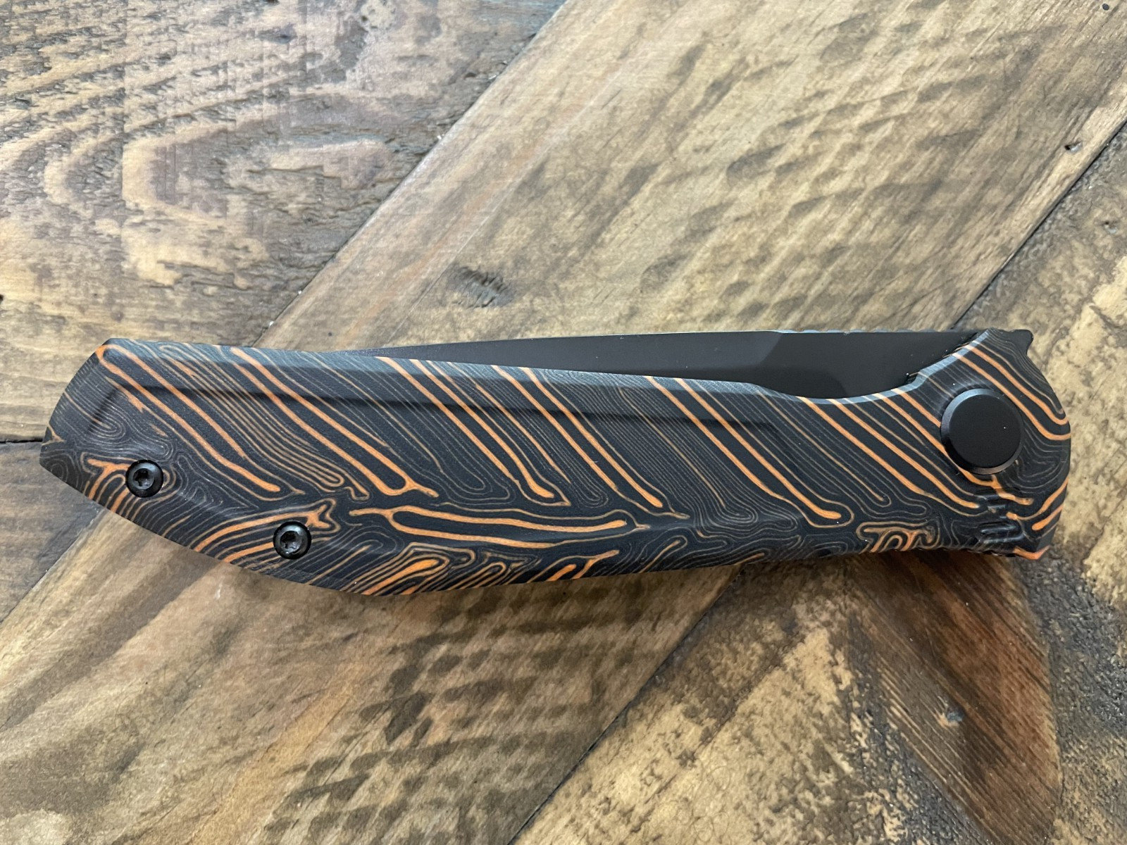 ECHO BY CKF Splinter Linerlock Orange & Black G10 Folding CPM-S35VN Knife 08OR