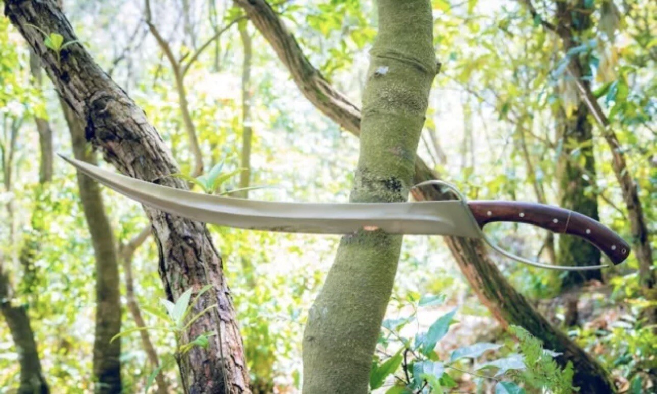 Custom Handmade Carbon Steel Blade Viking Machete Sword | Hunting Sword Camping