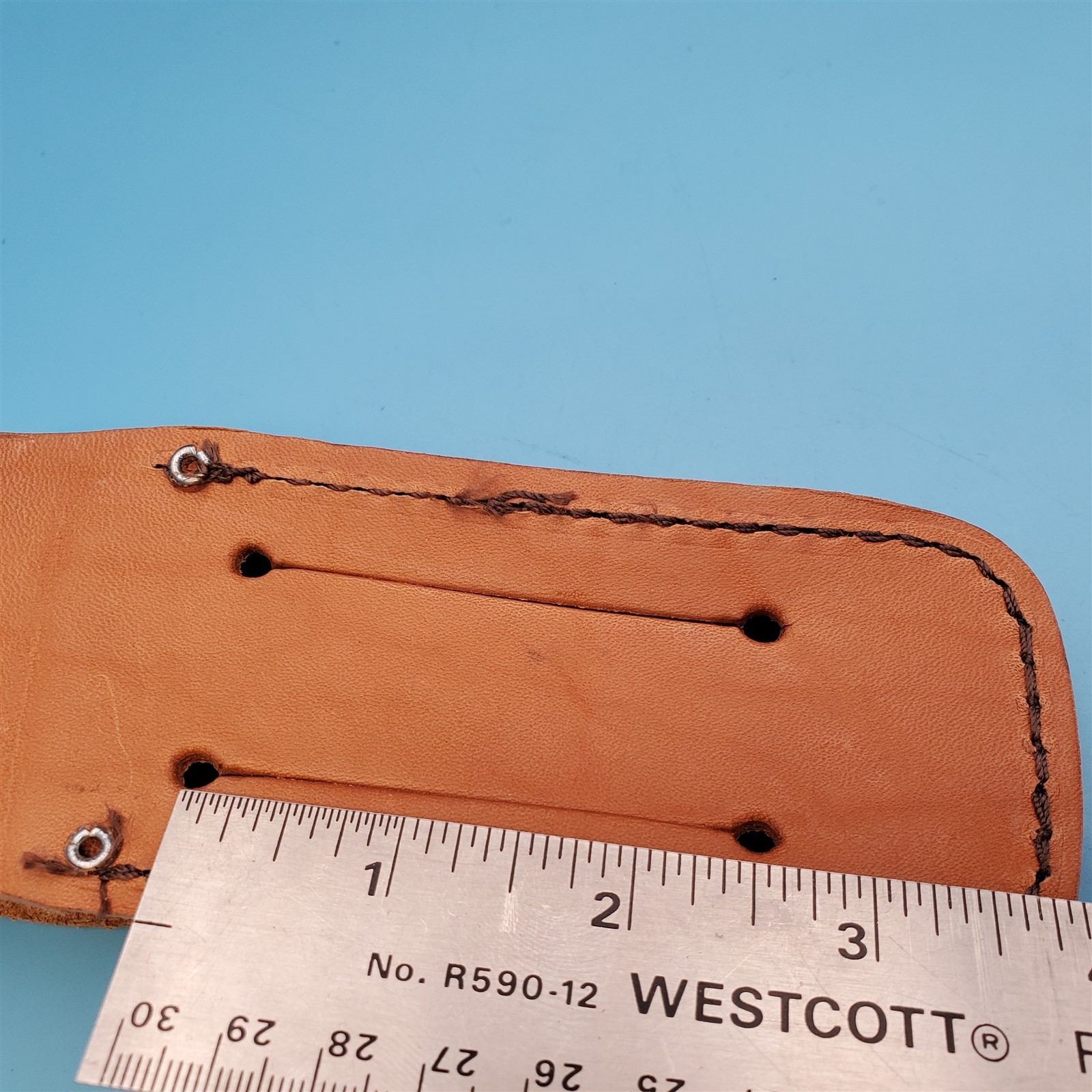 Case XX Pocket Knife Sheath Brown Leather Folding Blade Hunter Case 6″ FS