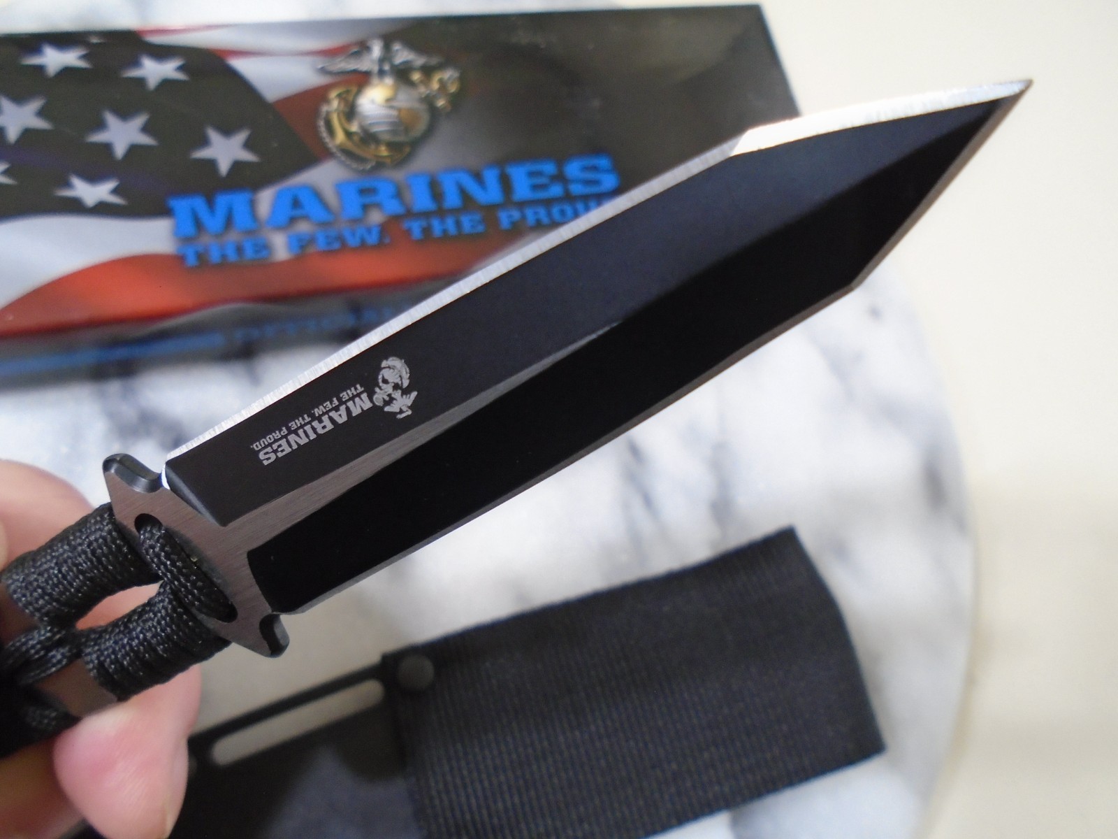 USMC Marines Covert Dual Edge Dagger Knife Full Tang Fixed Blade Shank FIX3012