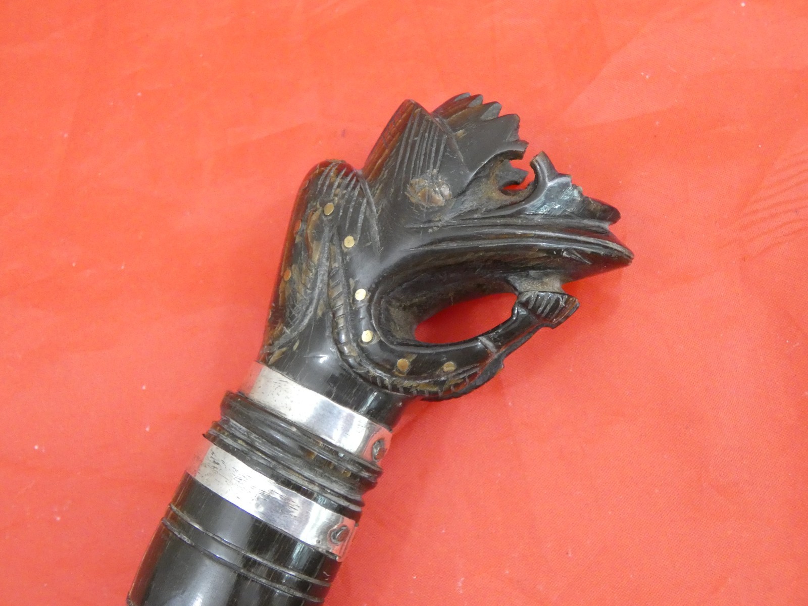 EXCEPTIONAL QUALITY ANTIQUE SILVER MOUNTED KUKRI DAGGER NEPAL INDIA Gurgha Sword