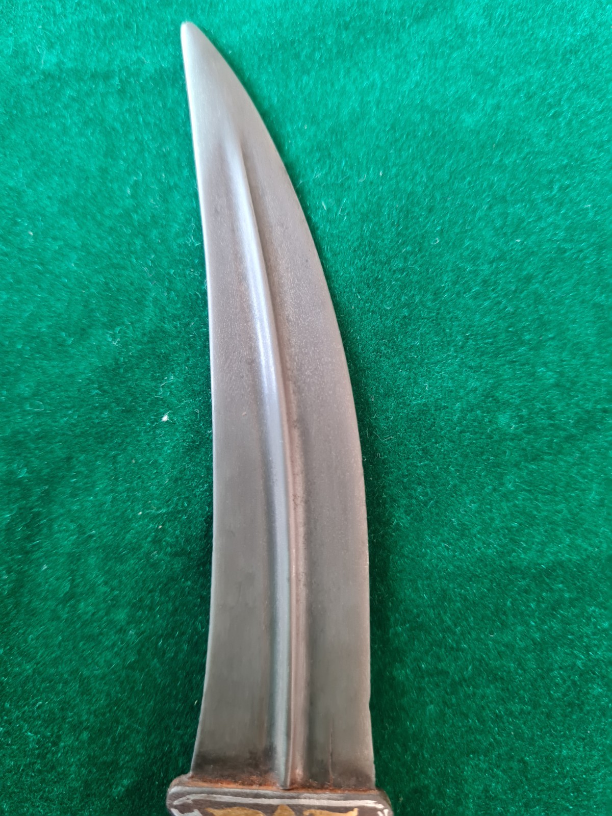 Rare Mughal Sikh tiger tooth wootz Gold damascened Khanda kard KNIFE khanjar