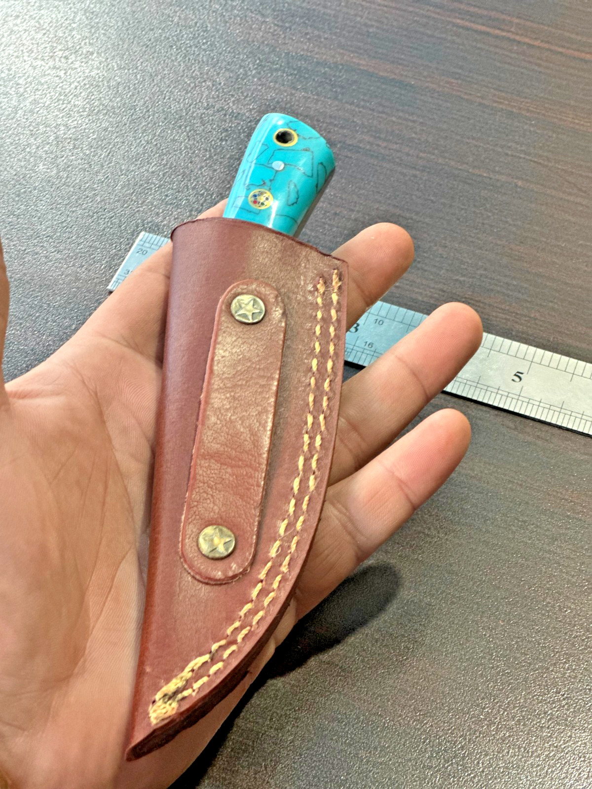 Handmade D2 STEEL Custom risen Hunting Camping Sport Skinner Knife W/Sheath2548
