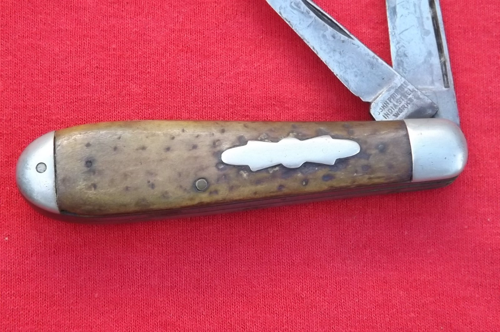 Vintage Early John Primble India Steel Works USA Bone ENGLISH JACK Knife USED
