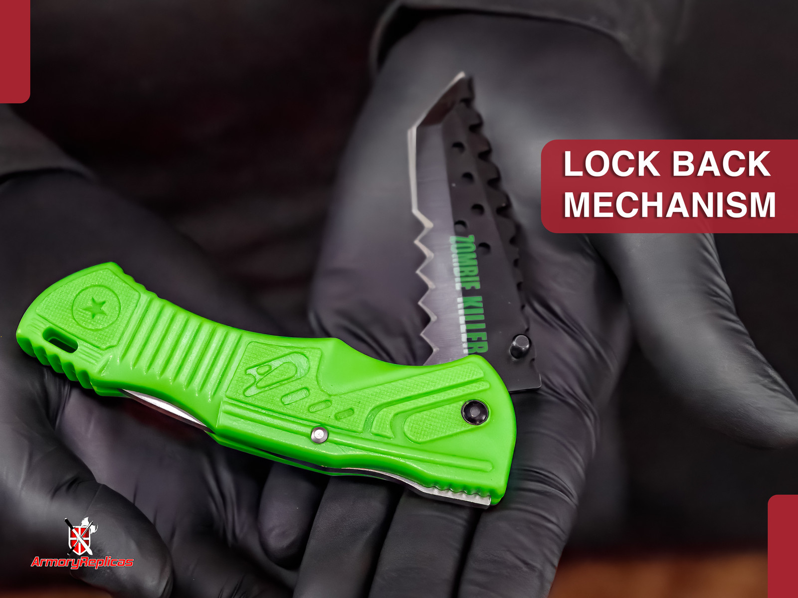 7.75″ Zombie Killer Tanto Blade Tactical Folding Pocket Knife w/ Belt Clip