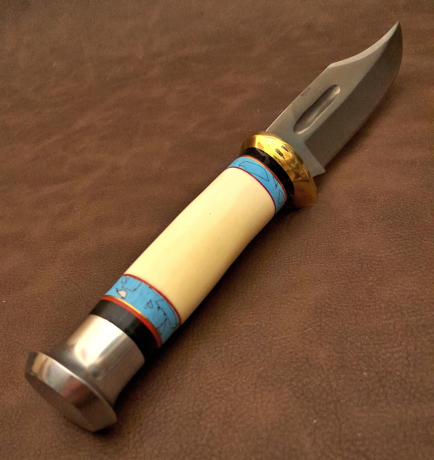 11.25″ Real Bone Fixed Blade Bowie Hunter EDC Knife BL
