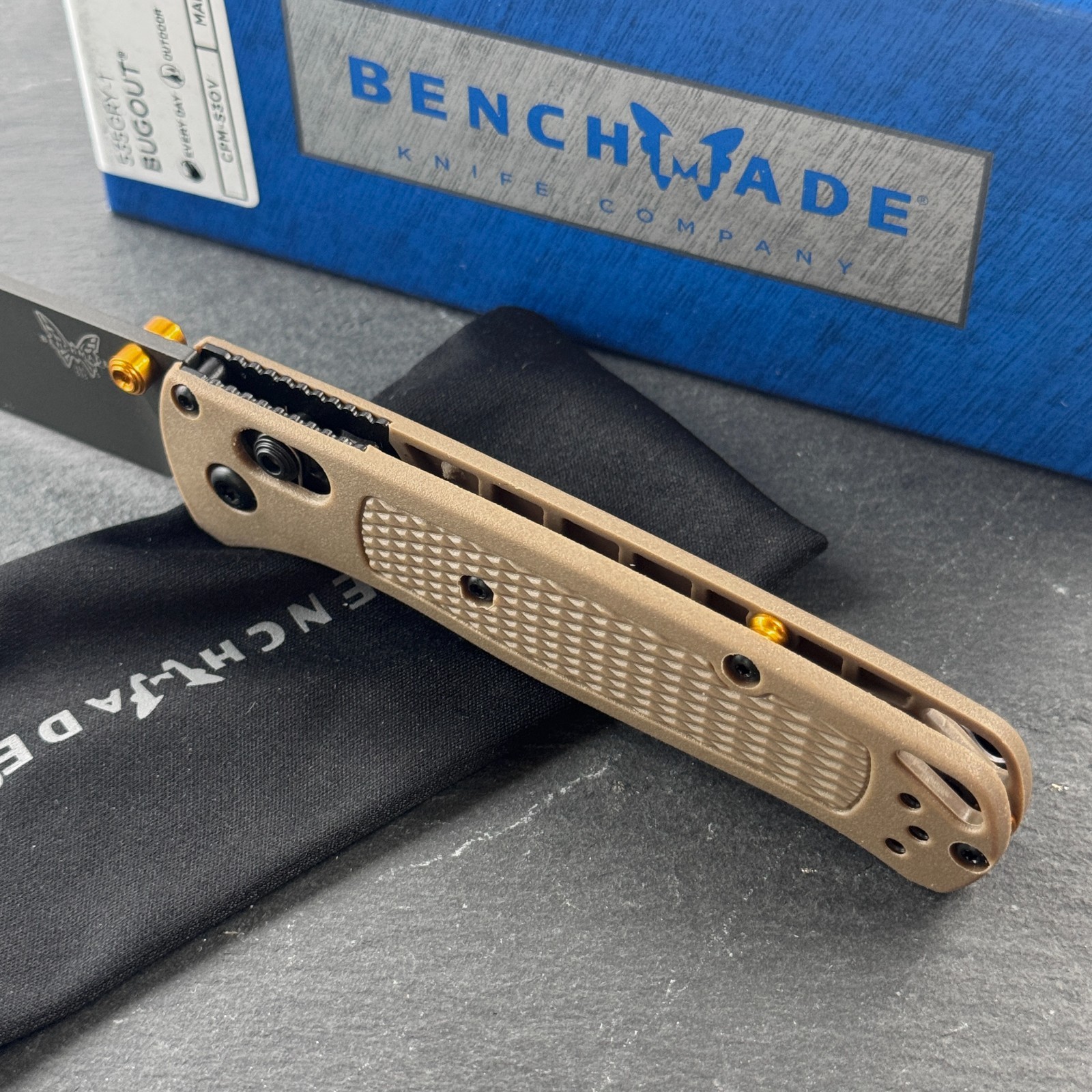 Benchmade Bugout 535GRY-1 Ranger Green Grivory Handle CPM-S30V Folding Knife