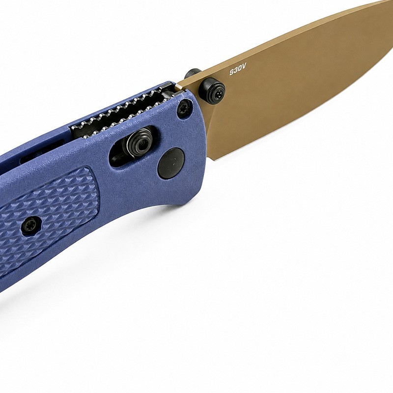 Benchmade Bugout 535FE-05 Crater Blue Grivory Handle S30V Blade Folding Knife