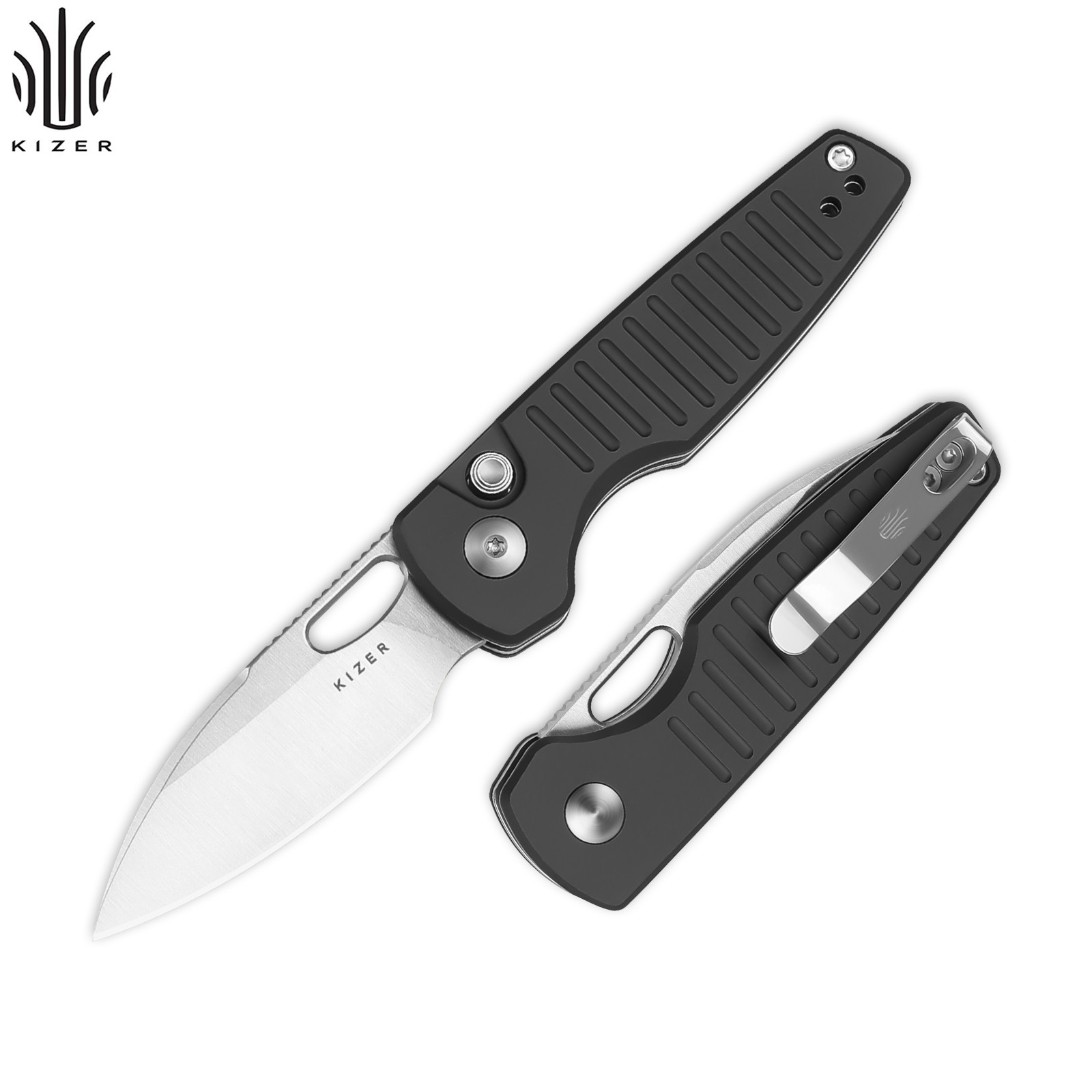 Kizer Parakeet EDC Folding Knife Drop Point Nitro-V Blade Aluminum Handle