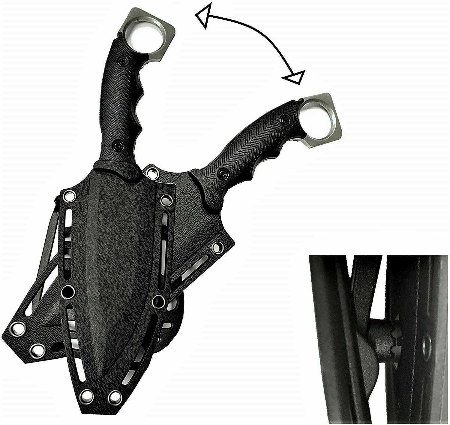 9″ Full Tang Tactical Knife Kydex Style Sheath Hunting Knife Survival Knife
