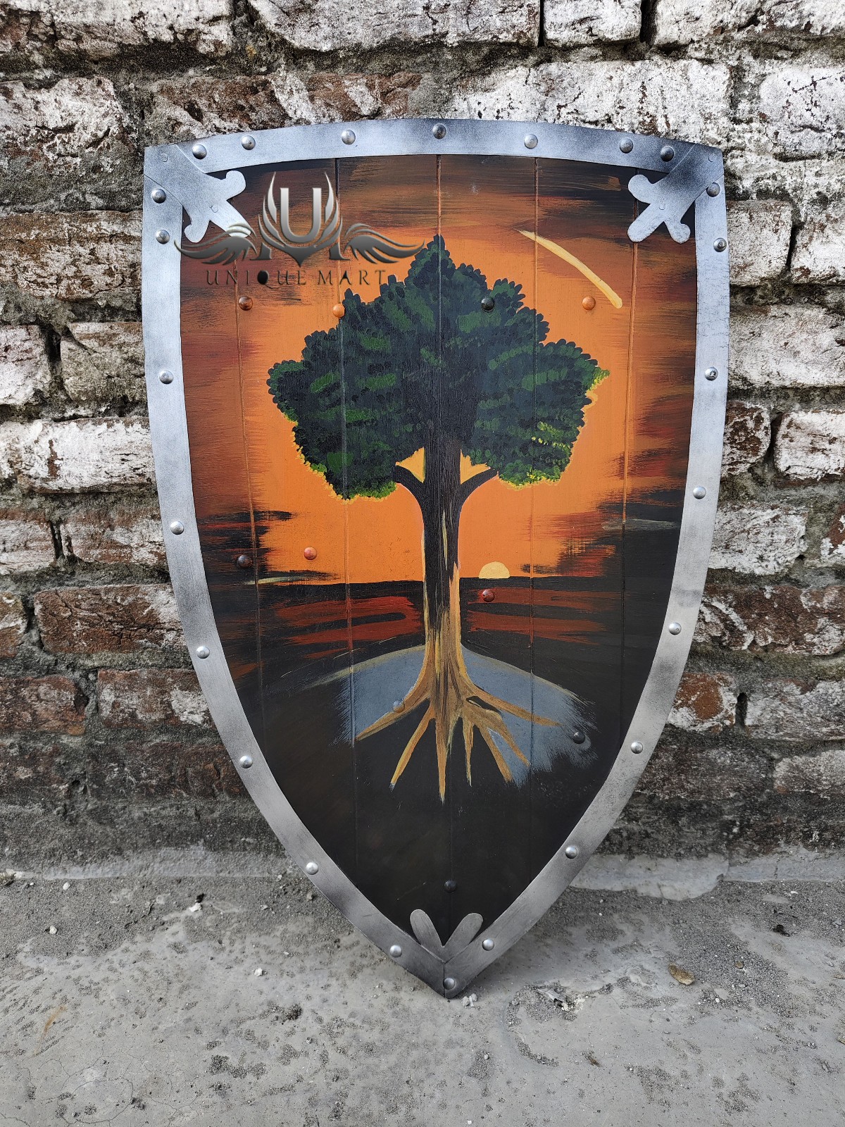 Medieval Ser Duncan The Tall Shield | Hedge Knight Tree & Star Prop | 28×18 Inch