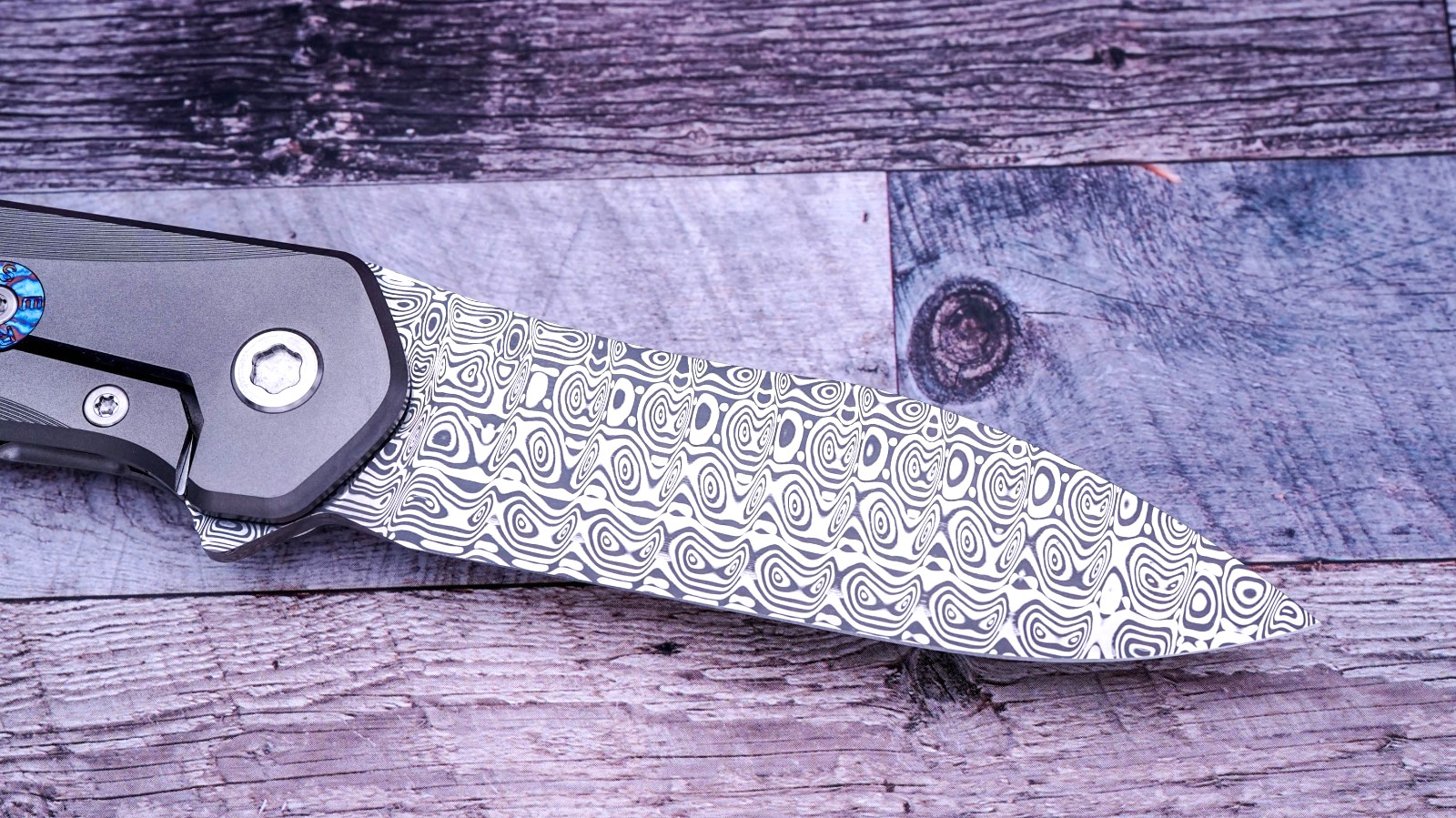 Brown Knives Servo, Damasteel Blade, Milled Ti Handle Scales, #048, Craig Brown