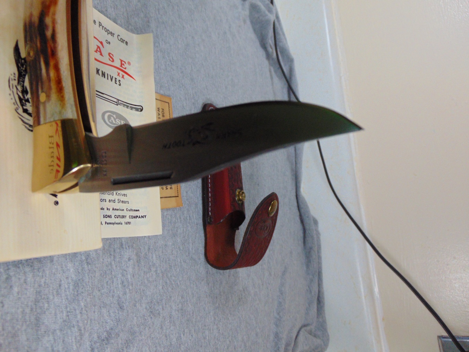 Vintage Case XX Shark Tooth P197 SSP Lock Back Knife Box & Sheath 1980 new
