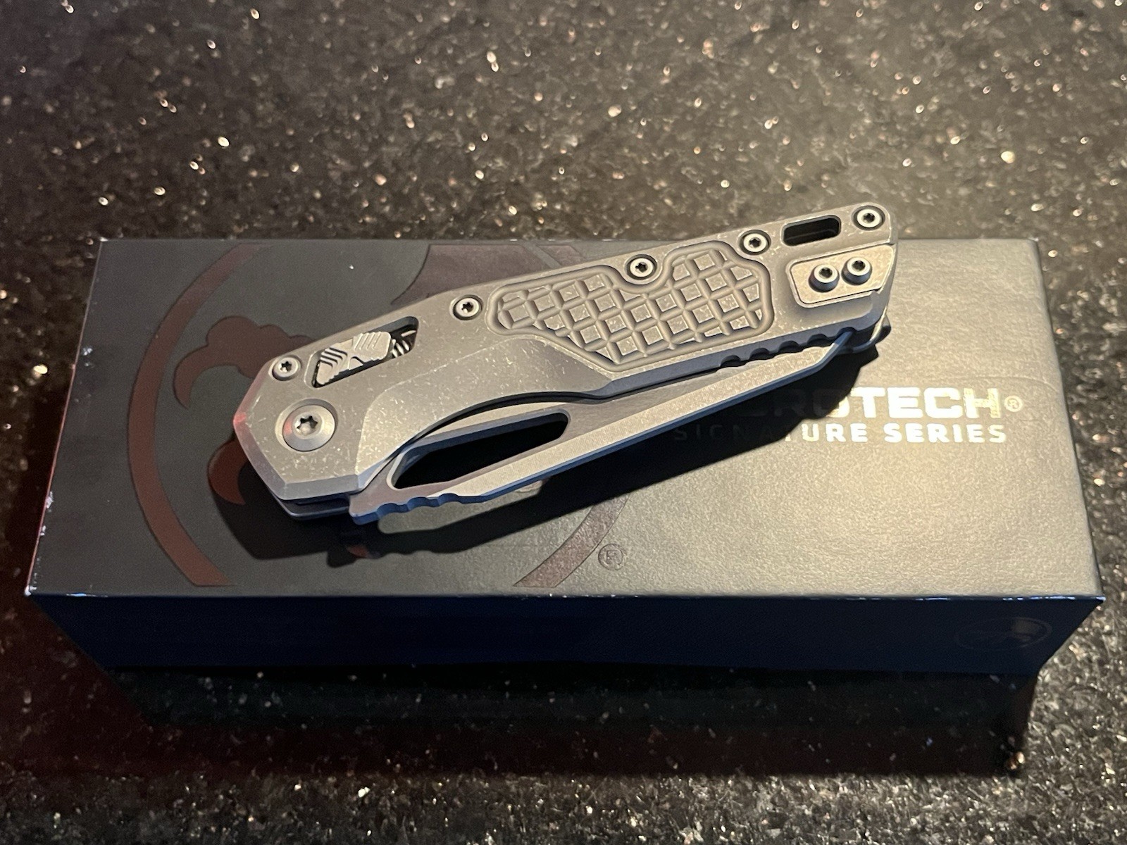 Microtech Marfione Select MSI RAM Lok Frag Titanium Handles