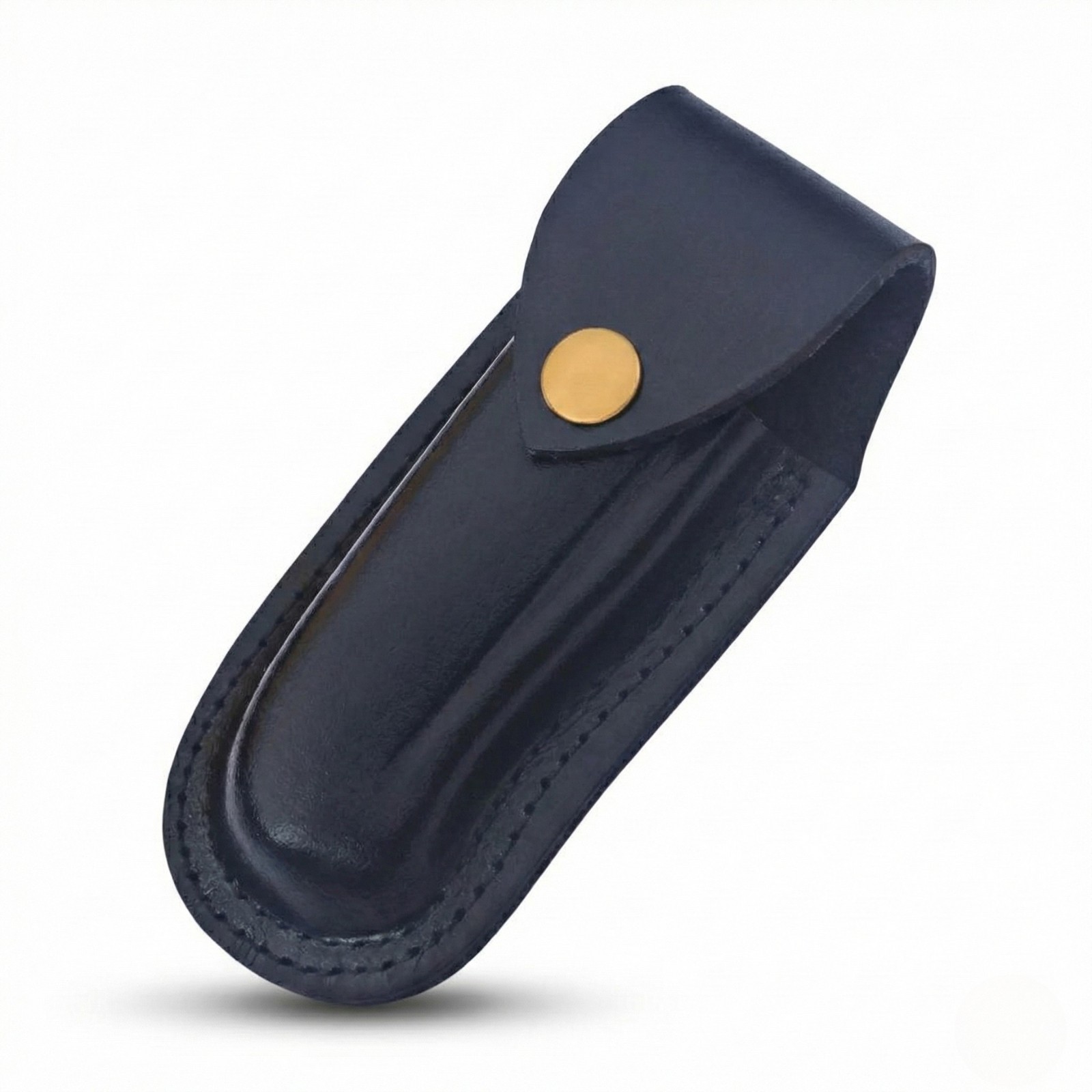 Black Leather Folding Knife Belt Sheath EDC Pouch Tactical Buck 110