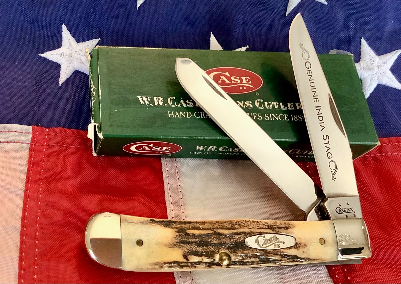 1st Run! Case xx 2006 Mdl# 5254 SS w/ Great Genuine India Stag Handles -NOS