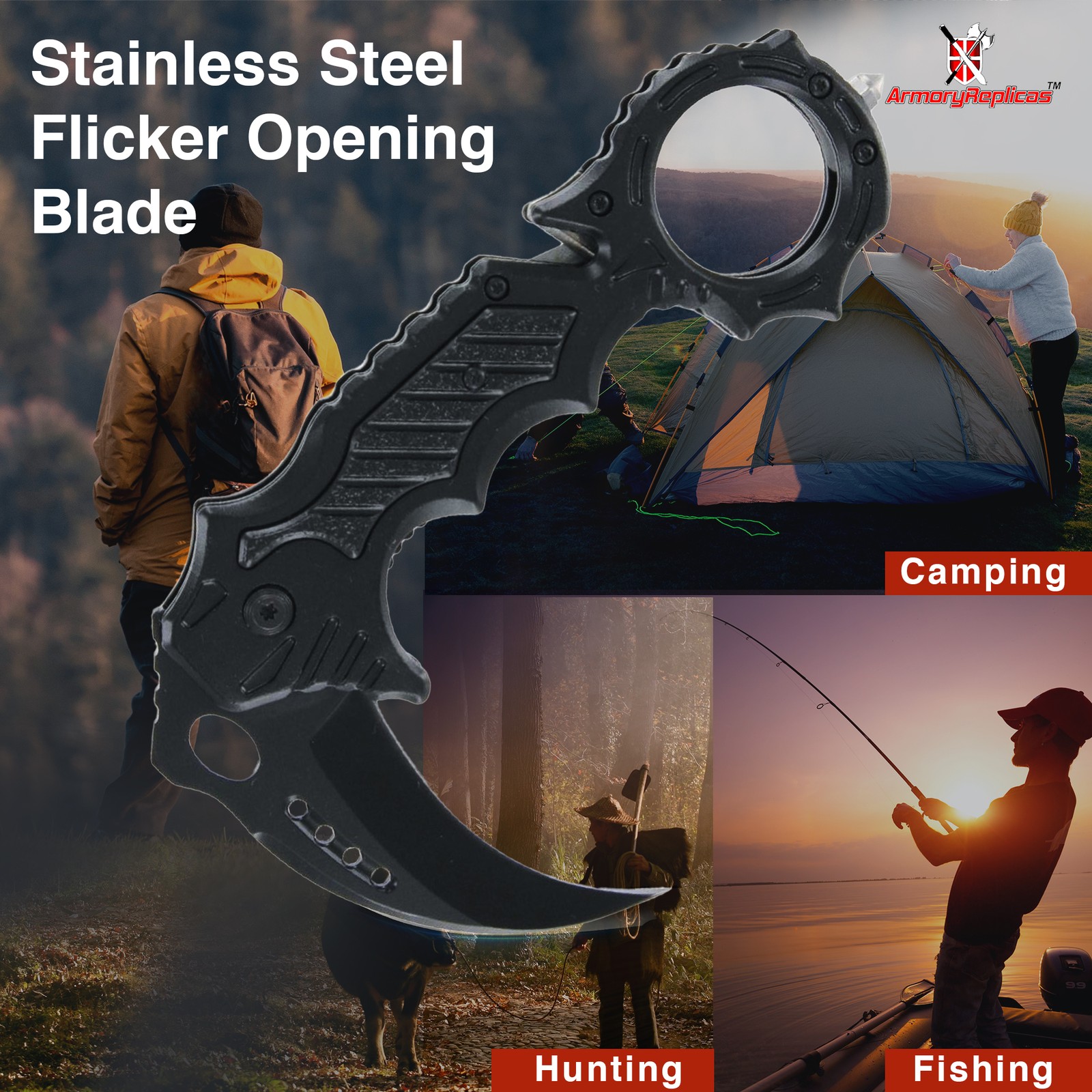 Mortuary Affair Tactical Karambit Knife | Force Traction Emergency EDC Defense