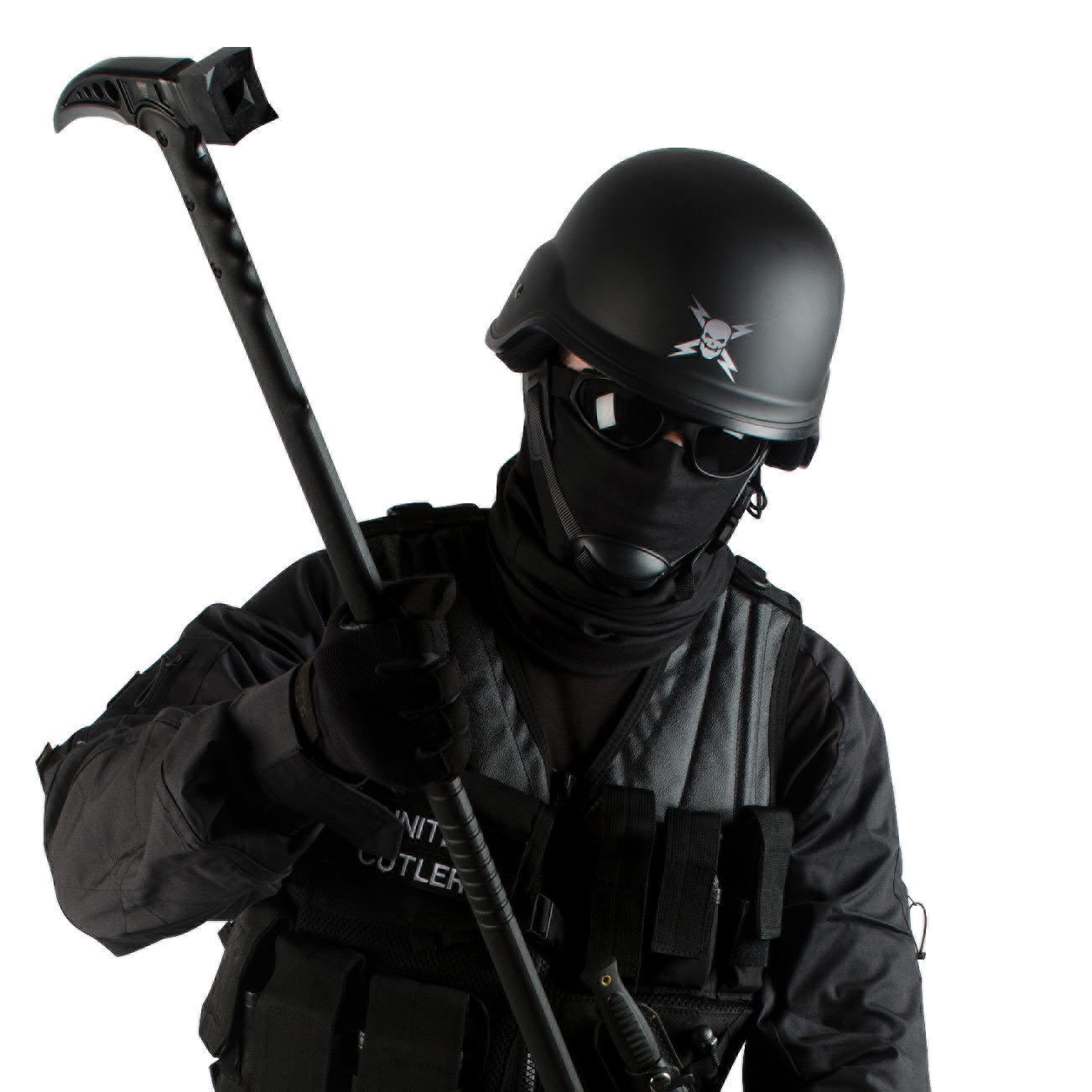 38″ M48 Kommando Survival Tactical Combat Battle Axe Blade Hammer Hiking Staff