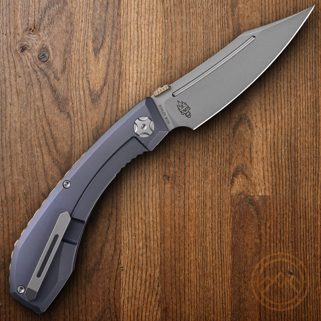 North Mountain Blade Redeemer Folding Knife 3⅜» M390 Steel Blade Titanium Handle