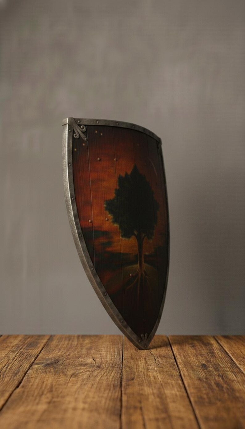 Ser Duncan The Tall Shield | Hedge Knight Tree & Star Prop | 28×18 Inch Medieval