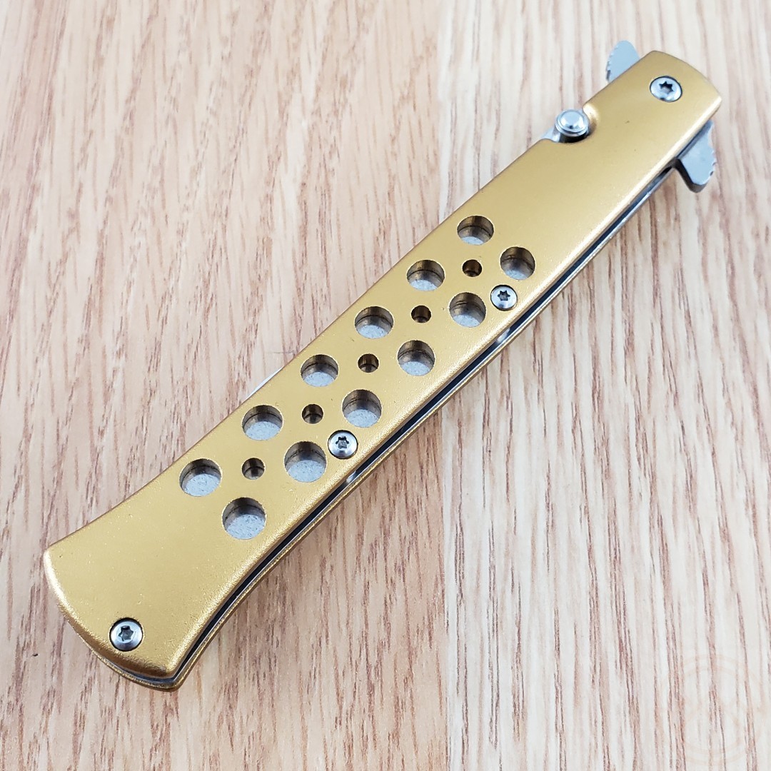MTech Spring Assisted Folding Knife 4″ 3Cr13MoV Steel Wavy Blade Aluminum Handle